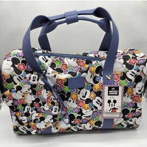 Disney Mickey Mouse Multicolor Duffle Bag with Trolley Sleeve & Wristlet Pouch